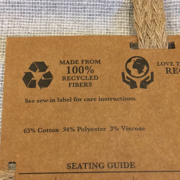 Gray Lace Trim  Recyclable Table Cloth Oblong NWT - Picture 10 of 16